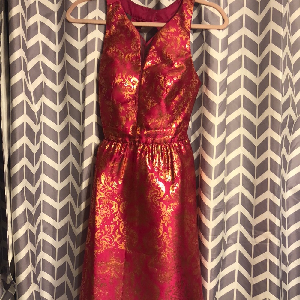 Pink and gold dress